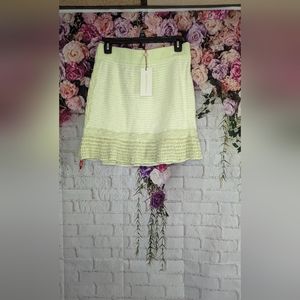 Love shack fancy heiress mini skirt pustachio